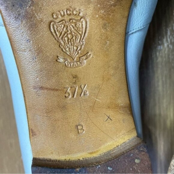 Gucci‎ White Loafer Flat Women Size 37.5 - Picture 11 of 13